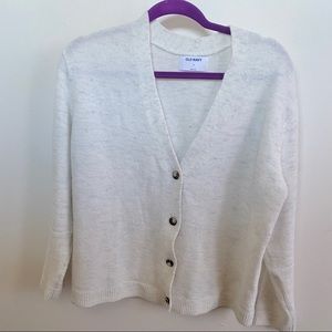 Slouchy Soft-Brushed Button-Front Cardi